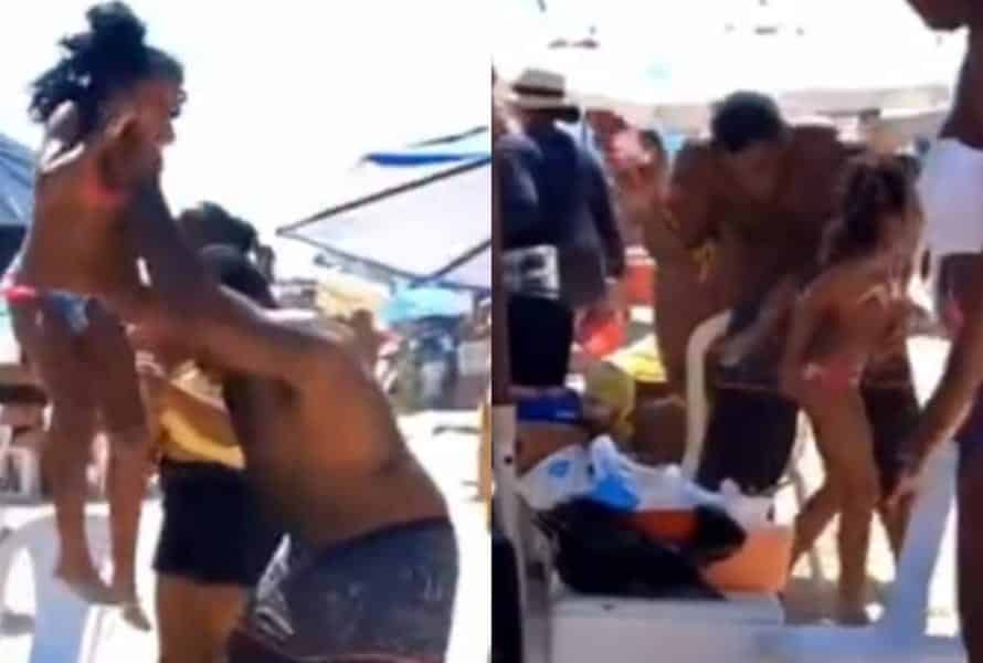 Pai que espancou filhas em praia se justifica: 'Não foi com maldade'