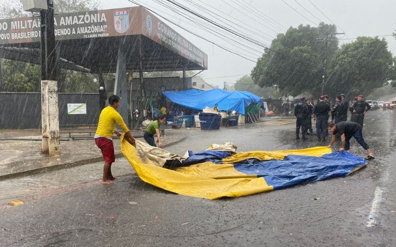 Bolsonaristas retiram acampamento por ordem da Justiça (Foto: Divulgação)