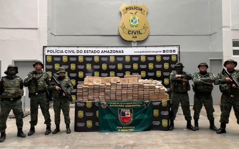 Polícia Militar apreende 730 quilos de cocaína na rodovia AM-010