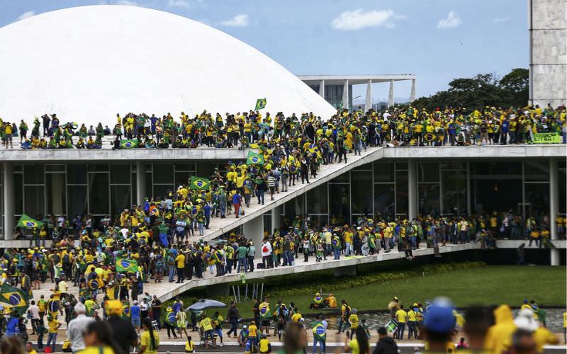 Golpistas invadiram e depredaram as sedes dos Três Poderes (Foto: Marcelo Camargo/Agência Brasil)