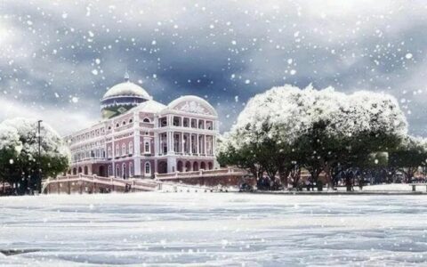 Neve no Teatro Amazonas e Feira da Panair: os memes da friagem em Manaus