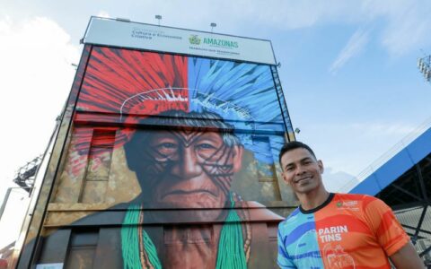 Reformado, Bumbódromo é entregue com novo mural “Brasil, futuro ancestral”