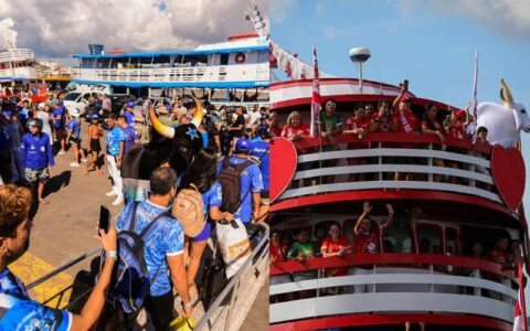 Caravanas de Caprichoso e Garantido levam 1 mil torcedores a Parintins
