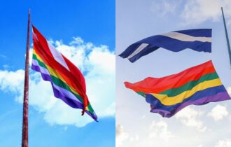 Garantido e Caprichoso hasteiam bandeira LGBTQIAPN +