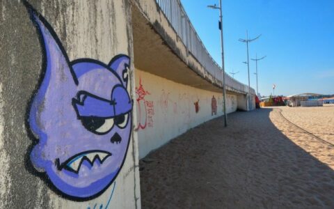 Pichações na Ponta Negra geram prejuízos de R$ 10 mil, diz prefeitura