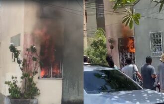 Apartamento pega fogo e assusta moradores no Parque 10