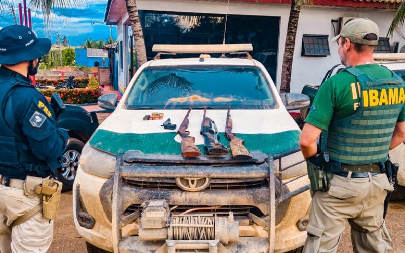Operação integrada apreende cinco armas de fogo no interior do Amazonas