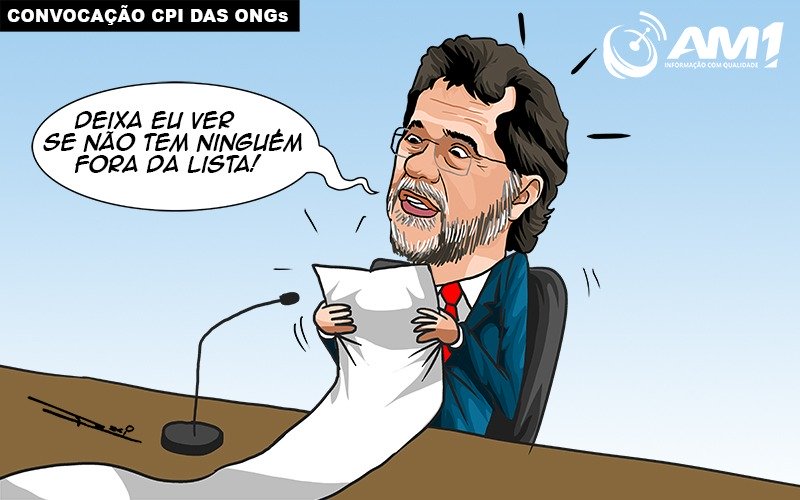 Charge do dia 19 de junho de 2023 sobre o Plínio Valério