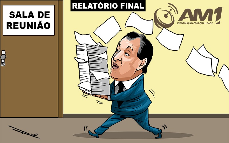 Charge do dia 12 de junho de 2023 sobre o senador Omar Aziz