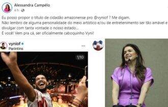 Alessandra Campêlo quer dar título de cidadão do Amazonas a ex-BBB