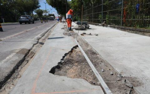 Ciclovia no bairro Ponta Negra