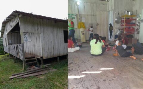 Alunos temem desabamento de escola em Uarini e estudam em condições insalubres