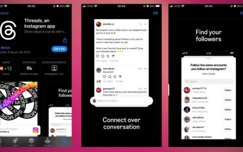 Meta lança plataforma Threads para concorrer com Twitter
