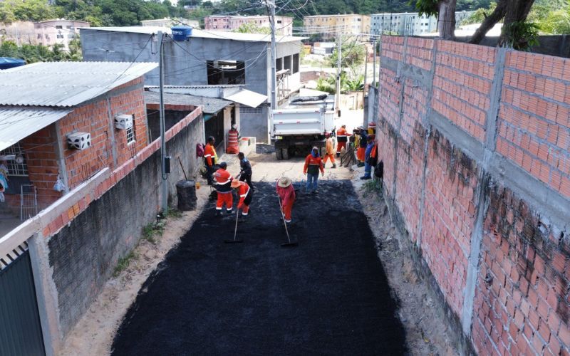 Comunidade Braga Mendes é asfaltada pela primeira vez