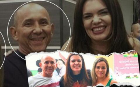 Alessandra Campêlo e amigo policial (Foto Divulgação)