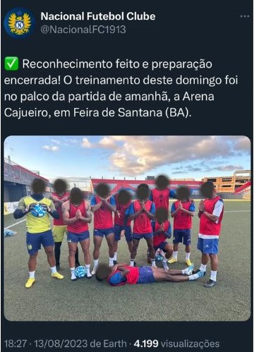 Foto Polêmica do Nacional FC (Foto ReproduçãoTwitterNacional FC) (1)