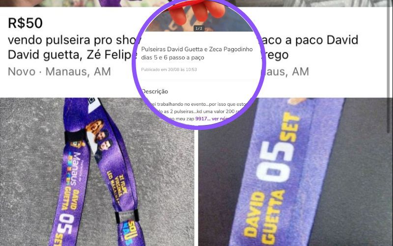 Pulseiras do ‘Festival #SouManaus Passo a Paço’ são vendidas por R$ 200 na web