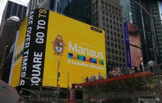 Vídeo do #SouManaus é anunciado na Time Squire, em Nova York