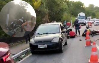 Adolescente fura blitz e atropela seis pessoas em Manaus