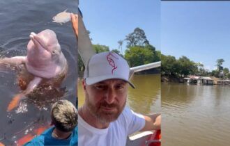 David Guetta passeia de barco pelo Rio Negro e conhece o boto-cor-de-rosa