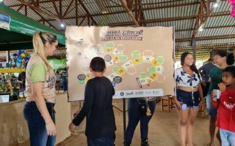Projeto envolve crianças e adultos em jogos sobre destinação de recicláveis