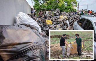 Amom recolhe 10 toneladas de lixo na orla do São Raimundo e alfineta Prefeitura