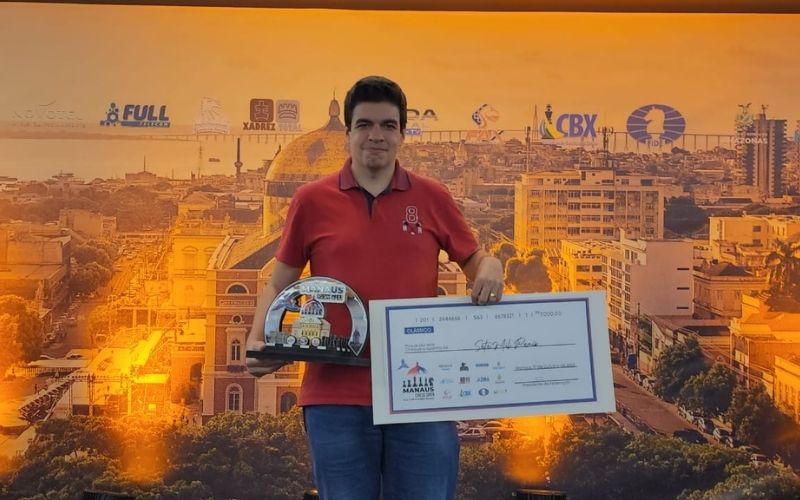 GM Quintiliano conquista bicampeonato no ‘Manaus Chess Open 2023’