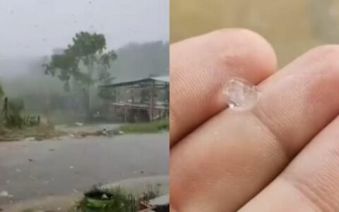 No interior do Amazonas, cidade de Urucurituba registra chuva de granizo