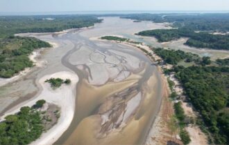 A cota tem reduzido 25 cm por dia e chegou, nesta quarta-feira (4), a 19,01 m, ou seja, 2,50 m abaixo do intervalo da normalidade para a época Foto: (Carlos Oliveira e Márcio Melo / Seminf)