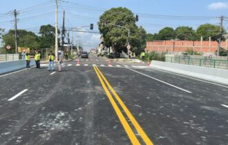 1ª etapa do viaduto das Torres é concluída e prefeito libera tráfego de veículos