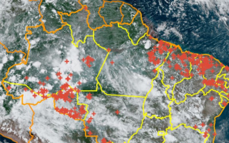 Queimadas no Pará, Rondônia e Mato Grosso interferem na qualidade do ar no AM