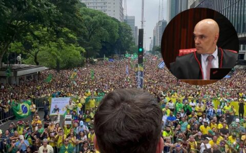 Em ato pela morte de 'patriota', bolsonaristas pedem impeachment de Moraes