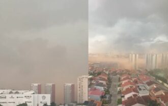Tempestade de areia atinge bairro Ponta Negra e assusta moradores