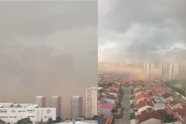 Tempestade de areia atinge bairro Ponta Negra e assusta moradores