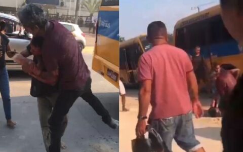 Vídeo: motorista de ‘amarelinho’ esfaqueia colega em Manaus