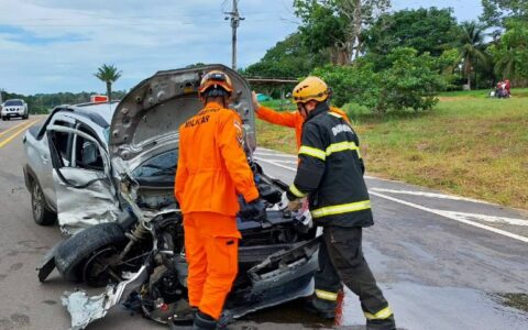 Acidente na AM-070 deixa um morto e três em estado grave