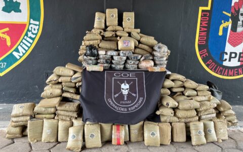 Polícia Militar apreende 320 quilos de drogas em Novo Airão