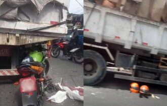 Motociclista morre em colisão contra caminhão de lixo na zona Leste