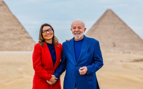 Primeira-dama Rosângela da Silva e o presidente da República, Luiz Inácio Lula da Silva