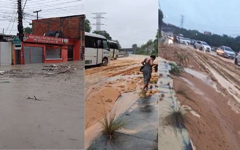 Manaus registrou 43 ocorrências causadas pela chuva dessa quinta-feira