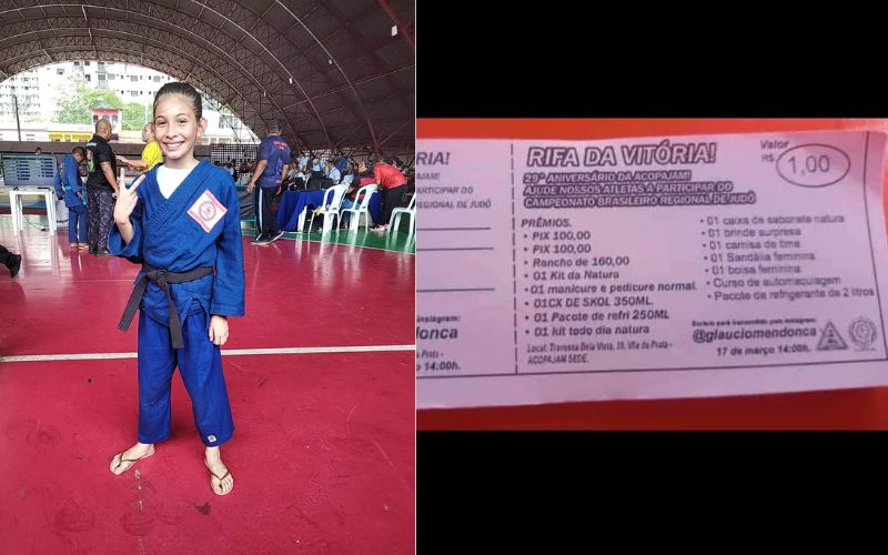 Atleta de 12 anos faz rifa para representar o AM em competição no Piauí