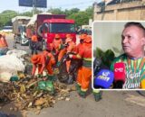 Prefeitura limpa 'bagunça' feita por Amom em frente ao aterro sanitário