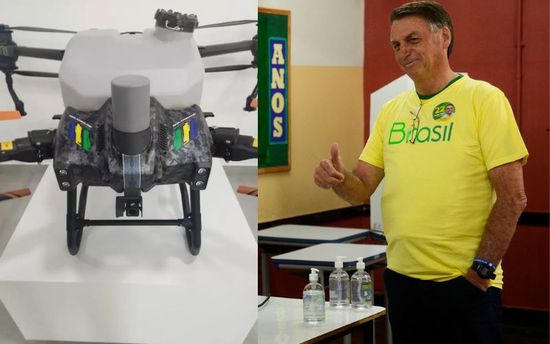 Nome de Bolsonaro estampa carcaça de pulverizadores agrícolas