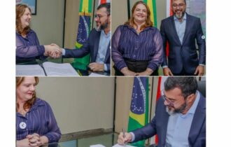 Wilson Lima empossa nova secretária da SES-AM, Nayara Maksoud