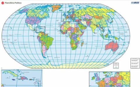 IBGE inicia venda do mapa-múndi com o Brasil no centro
