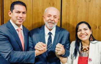Marcelo Ramos, Lula e Anne Moura (Foto: Reprodução/Redes Sociais/Marcelo Ramos)
