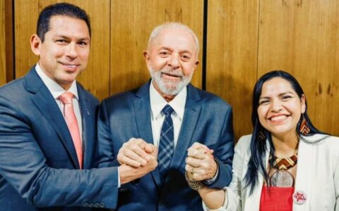 Marcelo Ramos, Lula e Anne Moura (Foto: Reprodução/Redes Sociais/Marcelo Ramos)