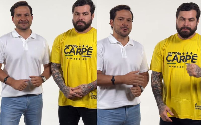 Ambos no PL, Carpê aparece desconfortável em vídeo de apoio a Alberto Neto