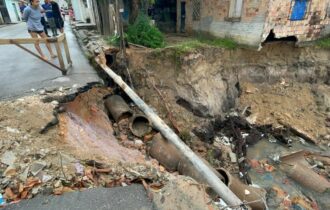 Chuva e deslizamento de terra geram risco de desabamentos na zona Leste de Manaus