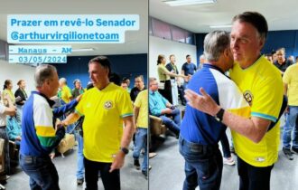 Bolsonaro muda o tom sobre Arthur e diz que é um prazer rever o senador